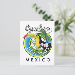 Carte Postale Explorer le logo rétro de Troncones Mexique