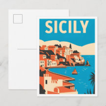 Explorez la Sicile Italie Illustration de voyage v