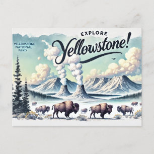 Carte Postale Explorez Yellowstone