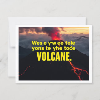 Carte Postale "Explosão de Emoções: Seja o Vulcão da Sua Própria