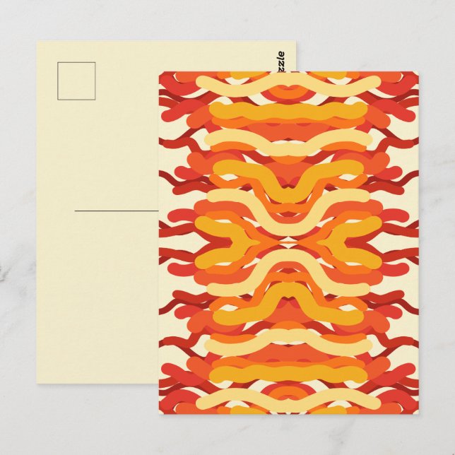 Carte Postale Explosion de couleur abstraite Danse soleil éclaté (Devant / Derrière)