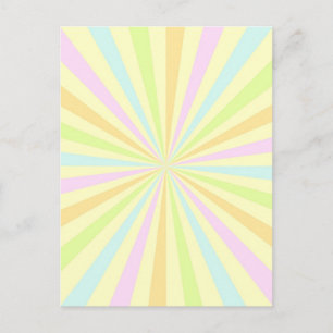 Carte Postale Explosion de roue tournante pastel sucrée
