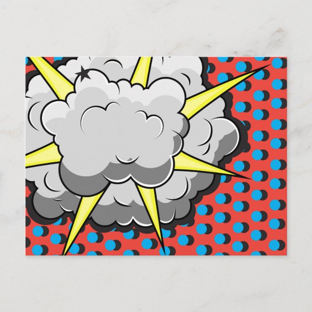 Carte Postale Explosion de style comique pop art (Devant)