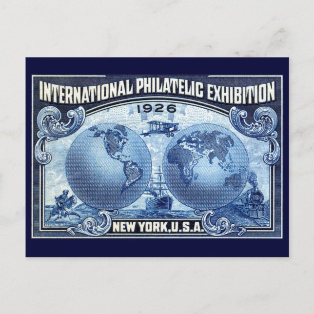 Carte Postale Expo Philatélique Internationale de New York 1926 (Devant)