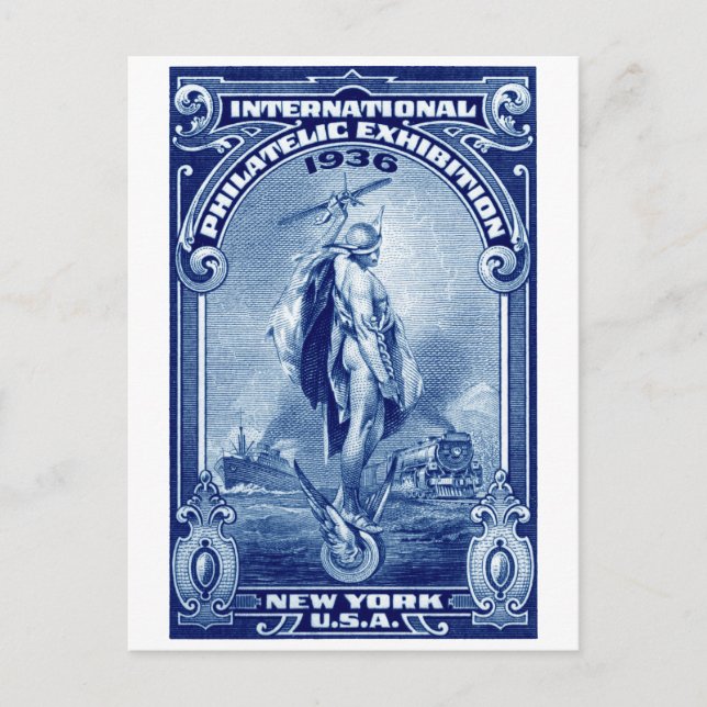 Carte Postale Expo Philatélique Internationale de New York 1936 (Devant)