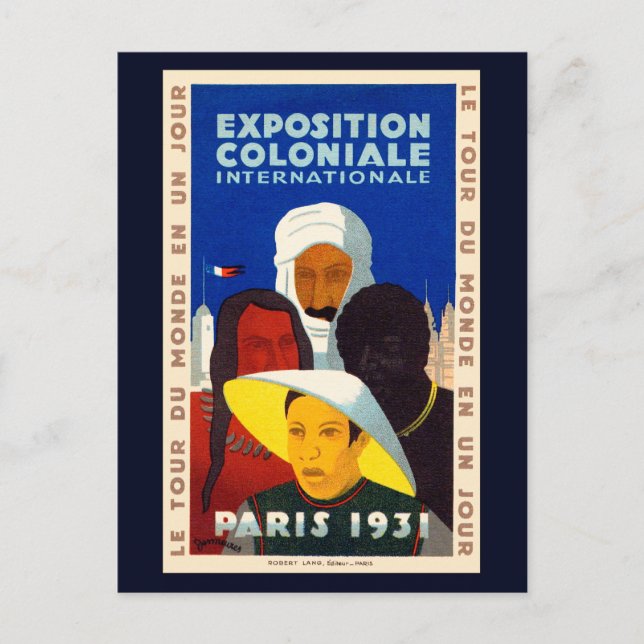 Carte Postale Exposition coloniale Paris 1931 (Devant)