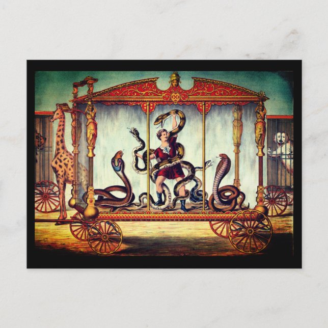 Carte Postale Exposition vintage de cirque victorien (Devant)