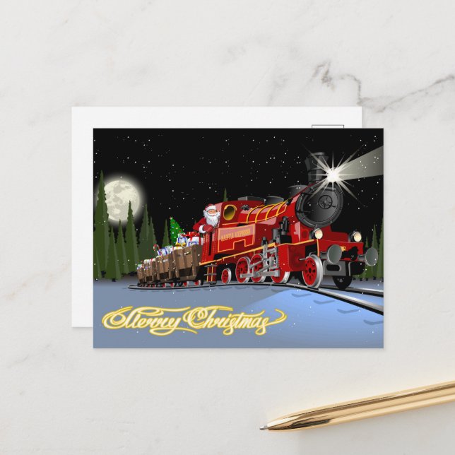 Carte Postale Express Snta de dessin (Devant/Arrière en situation)