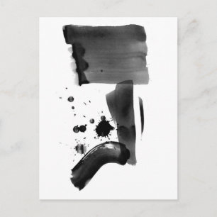 Carte Postale Expressionnisme Abstrait noir blanc