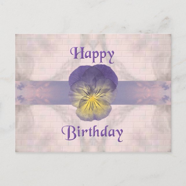 Carte Postale Expressions ~ Anniversaire ~ Pansy (Devant)