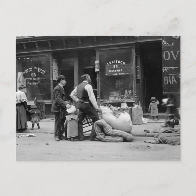 Carte Postale Expulsion du côté est, New York, début des années  (Devant)