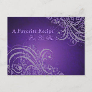 Carte Postale Exquise Baroque Purple Fête des mariées Recette Ca