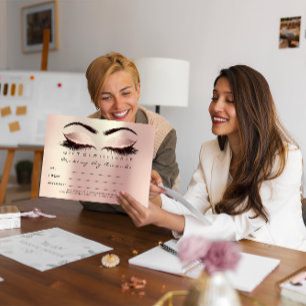 Carte Postale Extension Cadeau de certificat Lashes MakeupBlush 