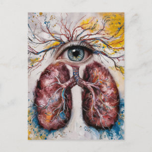 Carte Postale Eyeball et poumons