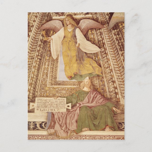 Carte Postale Ezekiel et Angel tenant chalice de la (Devant)