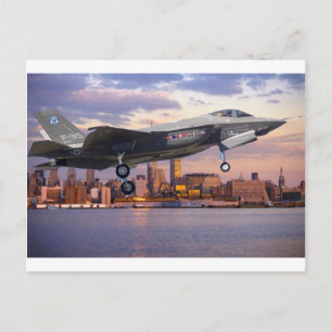 CARTE POSTALE F-35 AVION DE LUMIÈRE