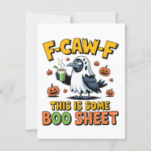 Carte Postale F-Caw-F C'Est Une Feuille De Boo Drôle Éffrayant