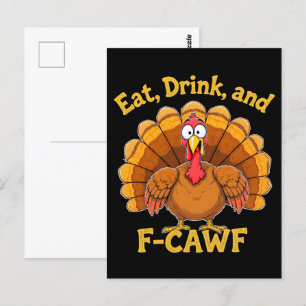 Carte Postale F-Caw-F Thanksgiving Turkey Cawing 2025-2026