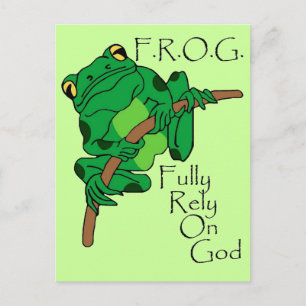 Carte Postale F.R.O.G. Pleinement Compter Sur Dieu #1