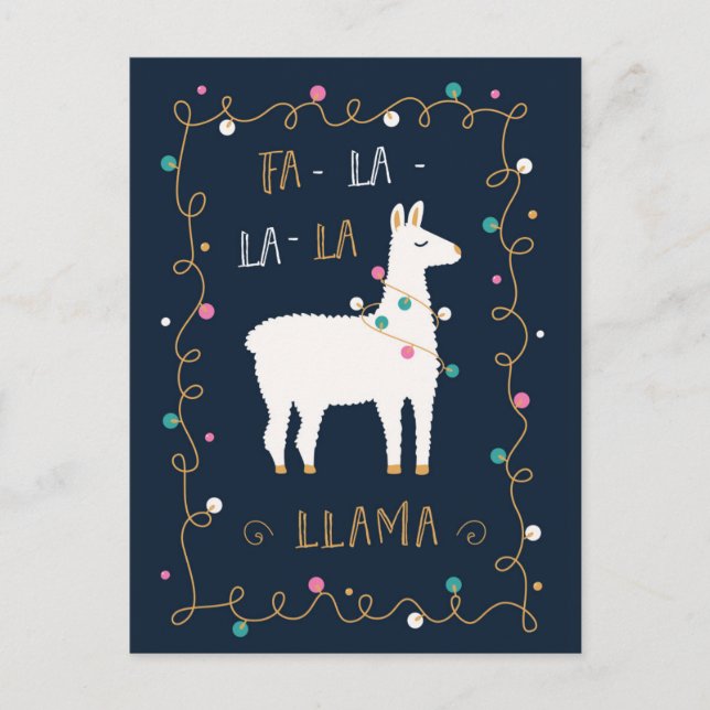 Carte Postale Fa-La-La-La-Llama (Devant)