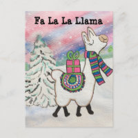 Fa La La Llama Noël Whimsical