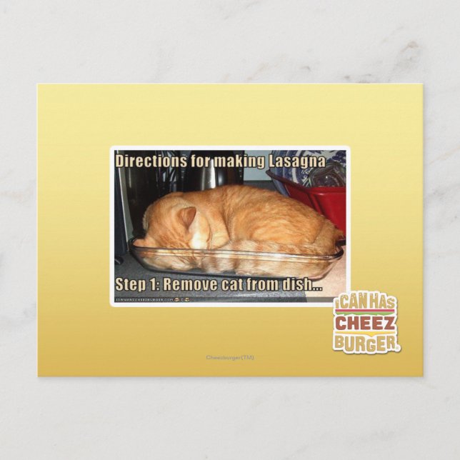 Carte Postale Fabrication du lasagne (Devant)