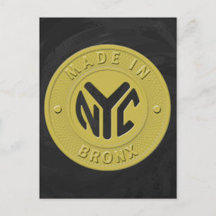 Carte Postale Fabriqué À New York Bronx