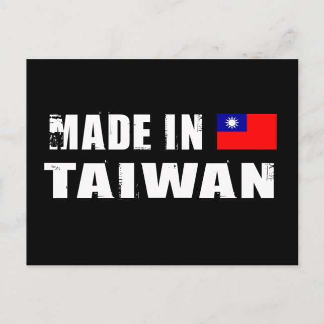 Carte Postale Fabriqué à Taïwan (Devant)