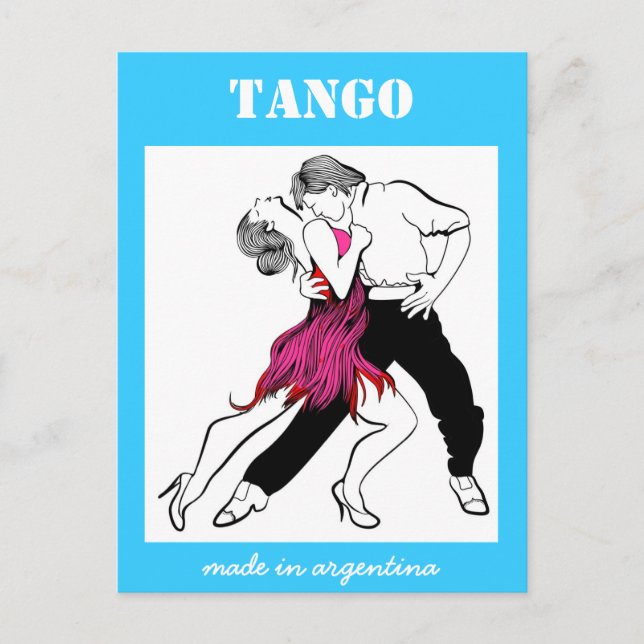 Carte Postale Fabriqué en Argentine Tango (Devant)
