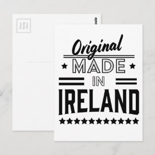 Carte Postale fabriqué en Irlande beau logo rétro.