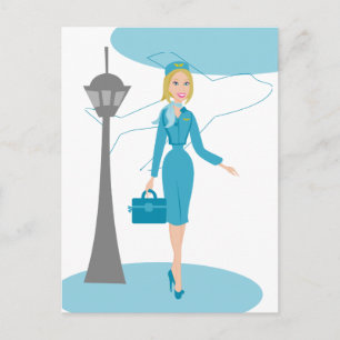 Carte Postale Fabuleux agent de bord