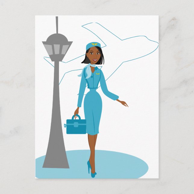 Carte Postale Fabuleux agent de bord (Devant)