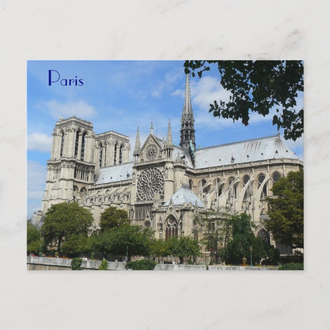 Carte Postale Façade Sud, Cathédrale Notre-Dame, Paris, France (Devant)