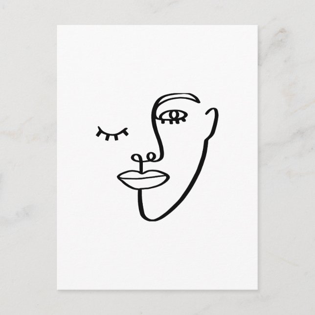 Carte Postale Face Abstraite | (Devant)