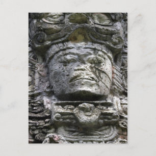 Carte Postale face en pierre de copán