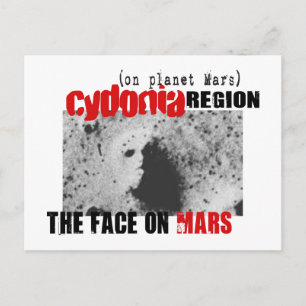 Carte Postale Face humaine sur la planète Mars