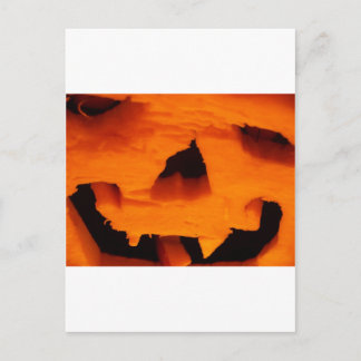 Carte Postale Face Jack-O-Lanterne d'Halloween
