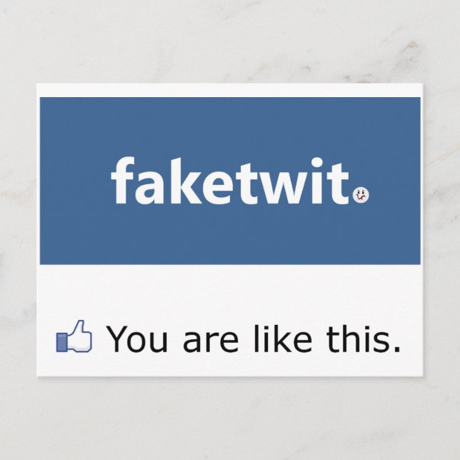 Carte postale Facebook Narcissist (Devant)