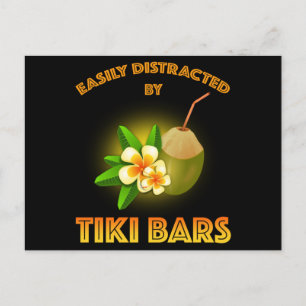 Carte Postale Facilement Distrait Par Les Bars Tiki