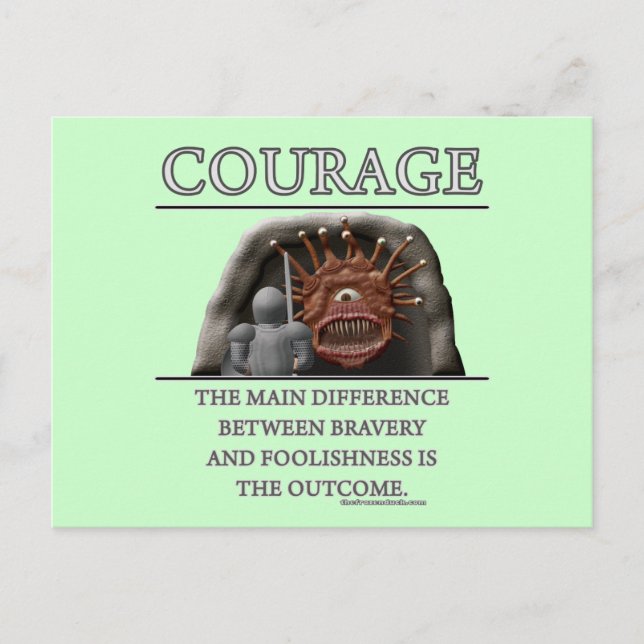 Carte Postale Facteur de stimulation de l'imaginaire de courage (Devant)