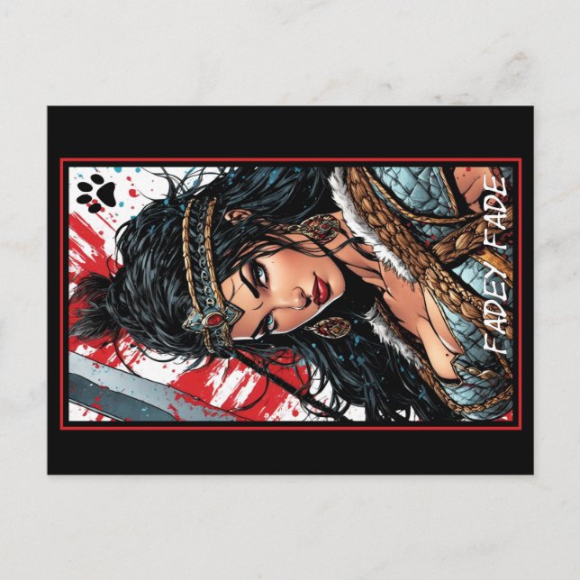 Carte Postale Fadey Barbarian Comic Style 04 (Devant)
