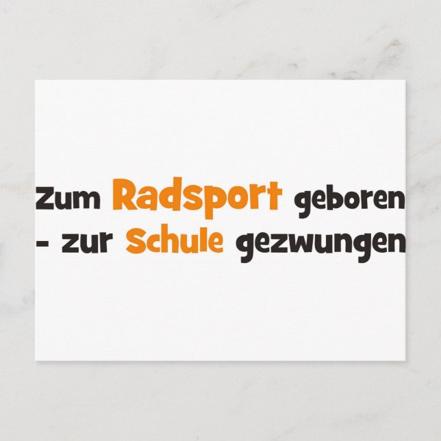 Carte Postale Fahrrad (Devant)