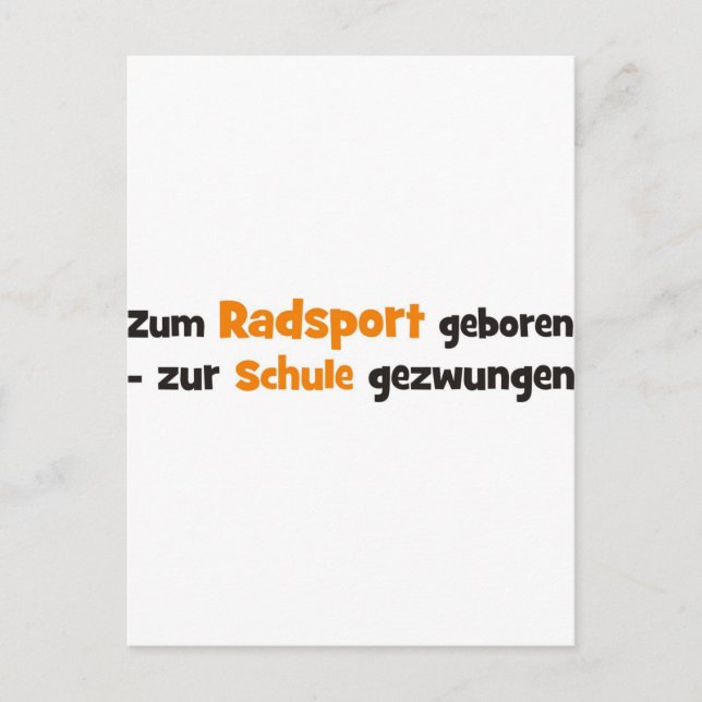 Carte Postale Fahrrad (Devant)