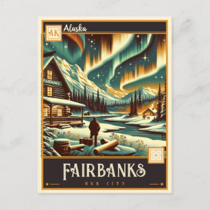 Carte Postale Fairbanks, Alaska VINTAGE