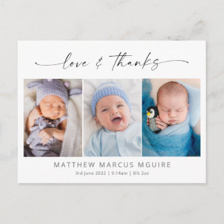 Carte Postale Faire annonce de naissance, amour et remerciements