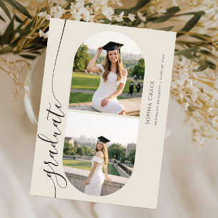 Carte Postale Faire annonce de remise de diplôme avec photo en c