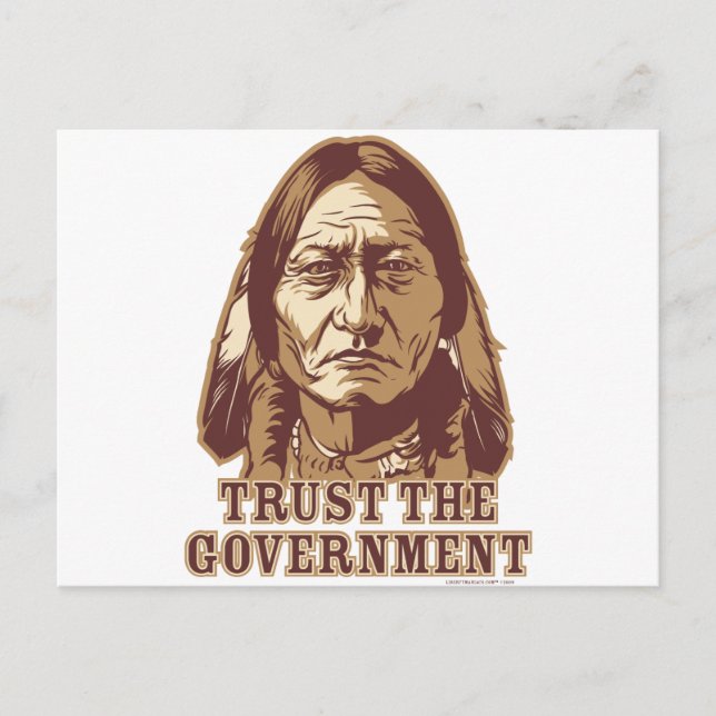 Carte Postale Faire confiance au gouvernement (Devant)