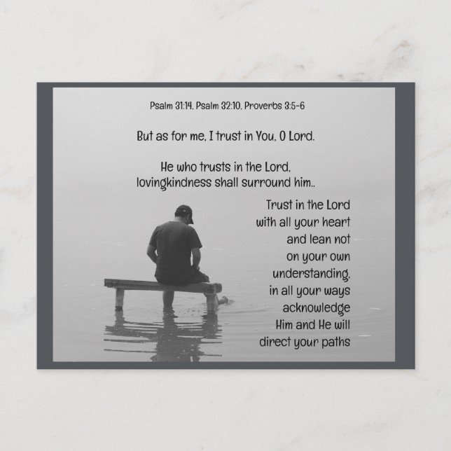 Carte Postale Faire Confiance au Seigneur Verset Biblique Réconf (Devant)