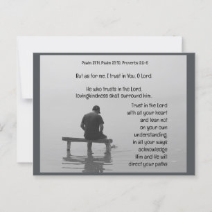 Carte Postale Faire Confiance au Seigneur Verset de la Bible Réc