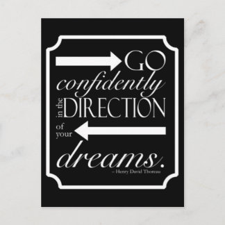 Carte Postale Faire confiance — Blanc sur noir